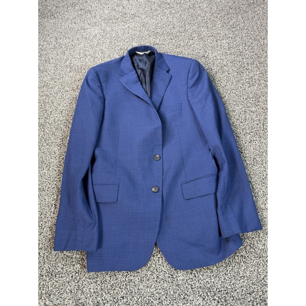 Hickey Freeman Carlo Barbera Super 140 Infinity Wool Blazer Men's Size 38 Blue
